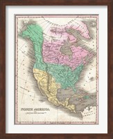 1827 Finley Map of North America Fine Art Print