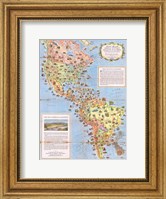 1930 Pictorial Map of North America and South America Fine Art Print