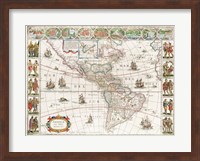 Americae nova Tabula - Map of North and South America Fine Art Print