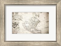 John Lord Sommers Map of North America Fine Art Print