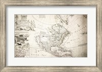 John Lord Sommers Map of North America Fine Art Print