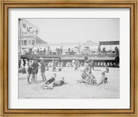 Boardwalk from the beach, Atlantic City, NJ Fine Art Print