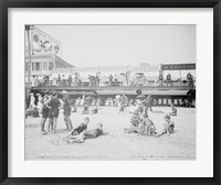Boardwalk from the beach, Atlantic City, NJ Fine Art Print