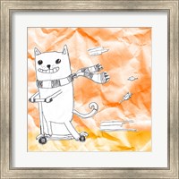 Skateboarding Cat II Fine Art Print