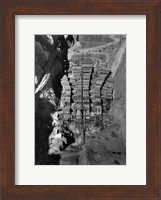 Dam structure as seen from skip on 150-ton cableway. View is made on center line of structure from elevation 1000 Fine Art Print