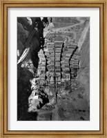 Dam structure as seen from skip on 150-ton cableway. View is made on center line of structure from elevation 1000 Fine Art Print