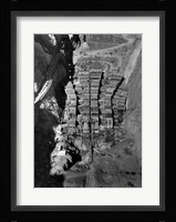 Dam structure as seen from skip on 150-ton cableway. View is made on center line of structure from elevation 1000 Fine Art Print