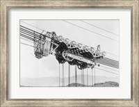 Detail of carriage of permanent 150-ton cableway at Boulder Dam Fine Art Print