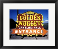 Golden Nugget historic casino sign in the Neon Boneyard, Las Vegas Fine Art Print