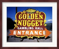 Golden Nugget historic casino sign in the Neon Boneyard, Las Vegas Fine Art Print