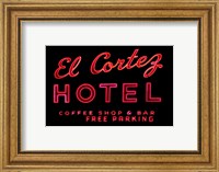 Historic El Cortez Hotel neon sign, Freemont Street, Las Vegas Fine Art Print