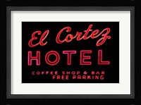 Historic El Cortez Hotel neon sign, Freemont Street, Las Vegas Fine Art Print