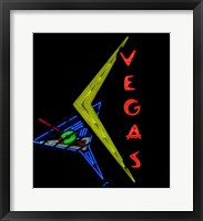 Historic Vegas neon sign, Freemont Street, Las Vegas Framed Print
