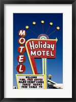 Holiday Motel Sign, Las Vegas, Nevada Framed Print