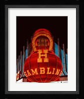 Neon gambling sign on Freemont Street in historic Las Vegas Fine Art Print