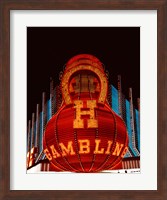 Neon gambling sign on Freemont Street in historic Las Vegas Fine Art Print