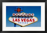 Sign in daytime, Las Vegas, Nevada Framed Print
