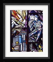 Stained glass window in the Guardian Angel Cathedral, Las Vegas, Nevada Fine Art Print