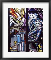 Stained glass window in the Guardian Angel Cathedral, Las Vegas, Nevada Fine Art Print
