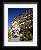 The Flame Restaurant sign Freemont street Las Vegas Framed Print