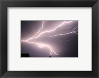 Cloud-to-cloud Lightning Framed Print