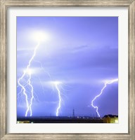 Lightning over Oradea Romania Fine Art Print