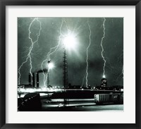 Lightning storm over Boston - 1967 Fine Art Print