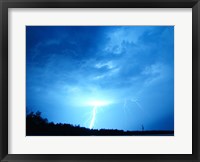 Lightning Over Edson Framed Print