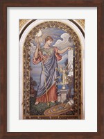 Second Floor, East Corridor. Mosaic of Minerva library of congress washington Fine Art Print