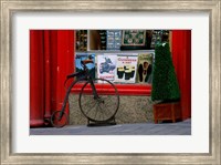 Old bicycle in front of a store, Kilkenny, Ireland Fine Art Print