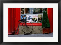 Old bicycle in front of a store, Kilkenny, Ireland Fine Art Print