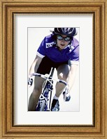 Young woman riding a bicycle Fine Art Print