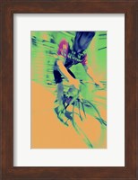 Young man riding a bicycle - yellow Fine Art Print