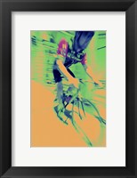 Young man riding a bicycle - yellow Fine Art Print