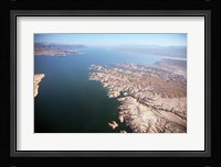 Aerial view, Lake Mead near Las Vegas, Nevada and the Grand Canyon Framed Print