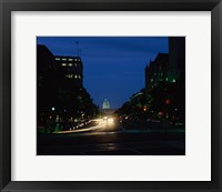 Traffic on a road, Washington, D.C., USA Fine Art Print
