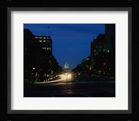 Traffic on a road, Washington, D.C., USA Framed Print