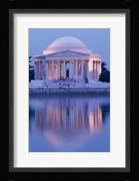 Jefferson Memorial Reflection At Dusk, Washington, D.C., USA Framed Print