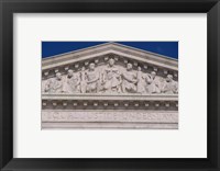 Pedimental frieze on the U.S. Supreme Court building, Washington, D.C., USA Fine Art Print