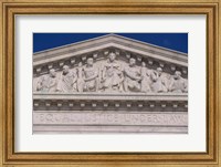 Pedimental frieze on the U.S. Supreme Court building, Washington, D.C., USA Fine Art Print