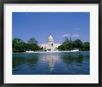 Pond in front of the Capitol Building, Washington, D.C., USA Fine Art Print