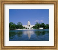 Pond in front of the Capitol Building, Washington, D.C., USA Fine Art Print
