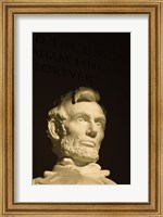 High section view of a statue, Lincoln Memorial, Washington DC, USA Fine Art Print