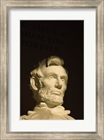 High section view of a statue, Lincoln Memorial, Washington DC, USA Fine Art Print