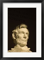 High section view of a statue, Lincoln Memorial, Washington DC, USA Framed Print