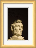 High section view of a statue, Lincoln Memorial, Washington DC, USA Fine Art Print