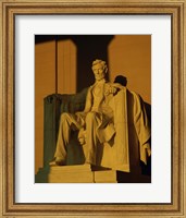 Low angle view of a statue, Lincoln Memorial, Washington DC, USA Fine Art Print