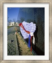 Close-up of a memorial, Vietnam Veterans Memorial Wall, Vietnam Veterans Memorial, Washington DC, USA Fine Art Print