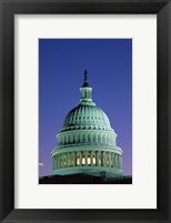 Capitol Building lit up at night, Washington D.C., USA Fine Art Print