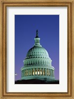 Capitol Building lit up at night, Washington D.C., USA Fine Art Print